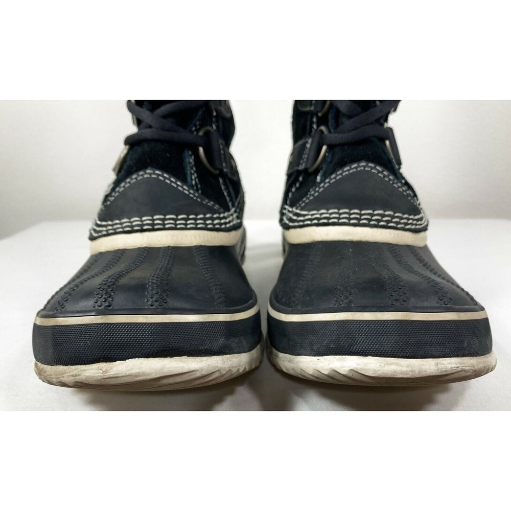 Sorel Joan of Artic Winter Black Waterproof Boots Suede Fur Snow Shoe US 6 EU 37 - Picture 8 of 12